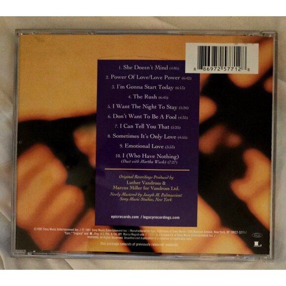 Power Of Love - Luther Vandross Remastered Edition CD Album - Picture 2 of 4